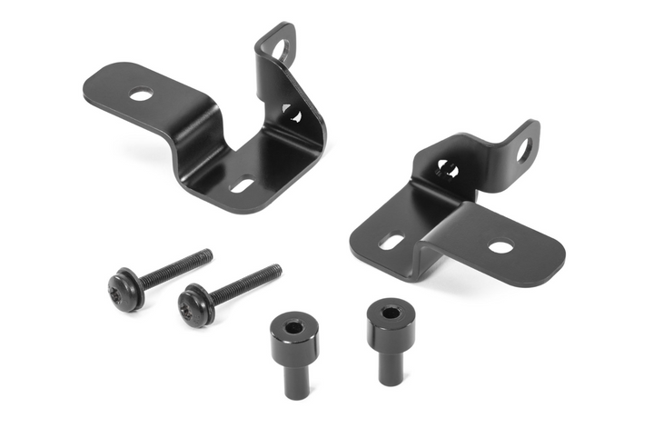 Quadratec Windshield Hinge Mount Light Brackets for 18-25 Jeep Wrangler JL & Gladiator JT