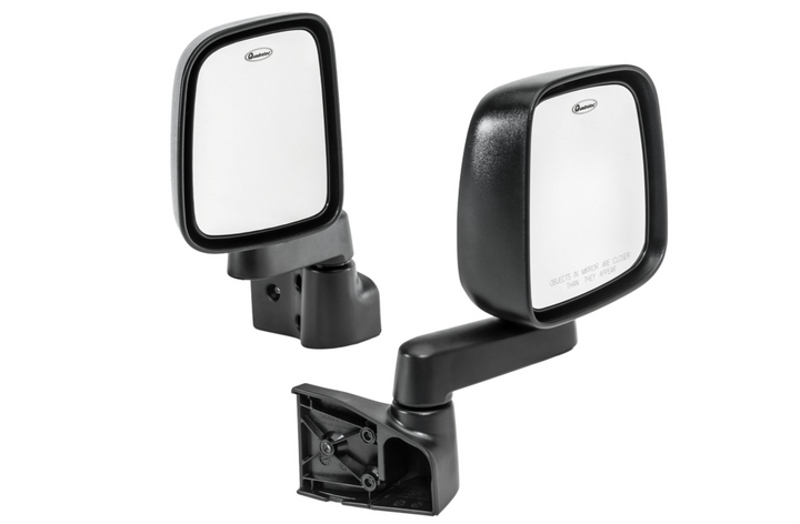 Quadratec 03-06 Factory Styling Replacement Mirror Kit in Black for 87-18 Jeep Wrangler YJ, TJ, 18-25 JK, JL & JT with Aftermarket Tube Doors (13111-0320)