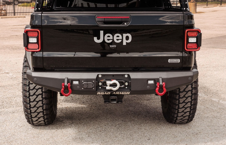 Road Armor Stealth Full Width Rear Winch Bumper for 2020-2026 Jeep Gladiator JT