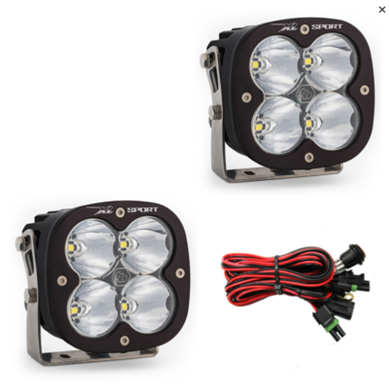 Baja Designs High Speed Spot Pattern XL Sport Series LED Light Pods Pair