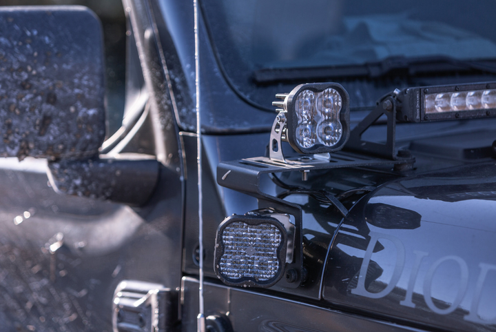 Diode Dynamics Cowl Mounted SS3 LED Light Kit White Sport for 18-25 Jeep Wrangler JL & Gladiator JT