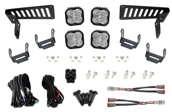 Diode Dynamics Cowl Mounted SS3 LED Light Kit White Sport for 18-25 Jeep Wrangler JL & Gladiator JT