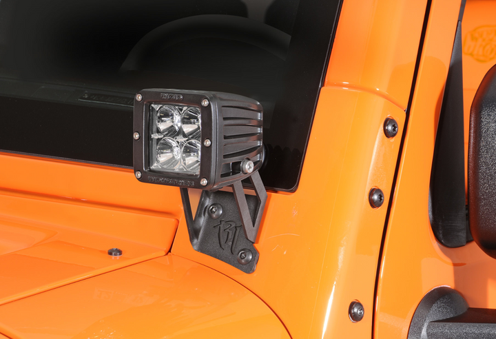 Rigid Industries A-Pillar Light Mount Kit for 07-18 Jeep Wrangler JK with D Series Lights