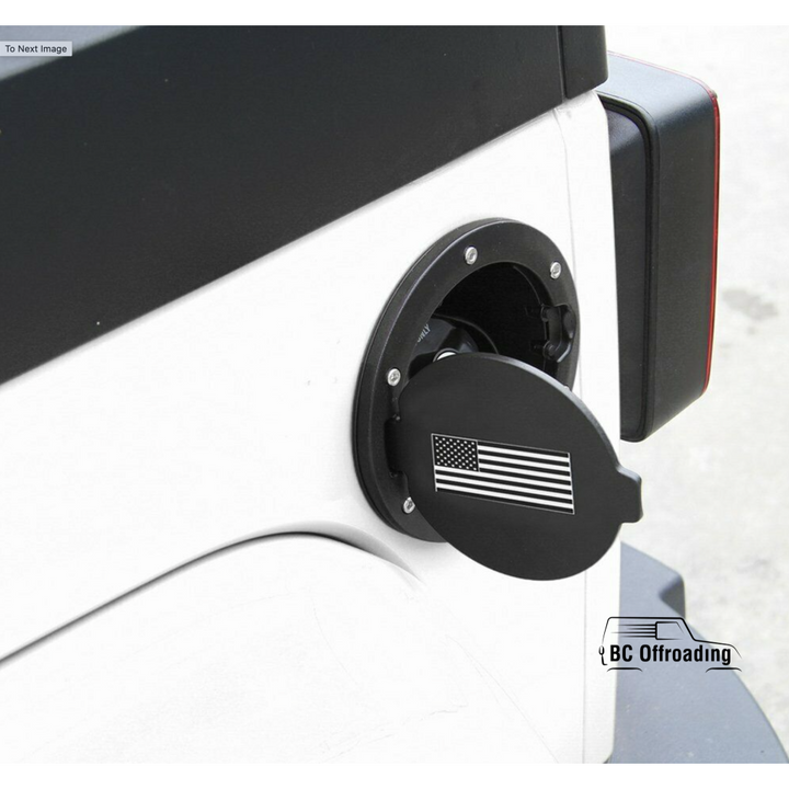 Jeep Wrangler Jk Aluminum Fuel Filler Door Cover Gas Tank Cap 2007 +