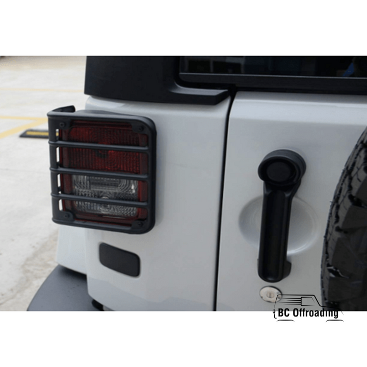 Jeep Wrangler Jk Black Metal Tail Light Guards Covers 2007+
