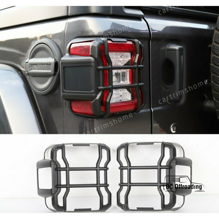 Jeep Wrangler Jl Rubicon Black Rear Led Tail Light Guards 2018+