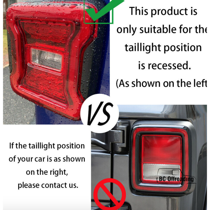 Jeep Wrangler Jl Rubicon Black Rear Led Tail Light Guards 2018+