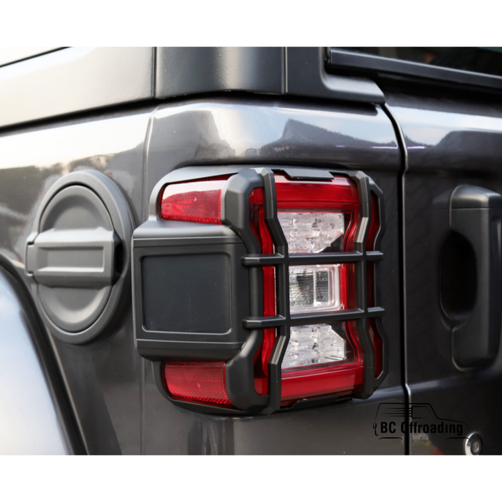 Jeep Wrangler Jl Rubicon Black Rear Led Tail Light Guards 2018+