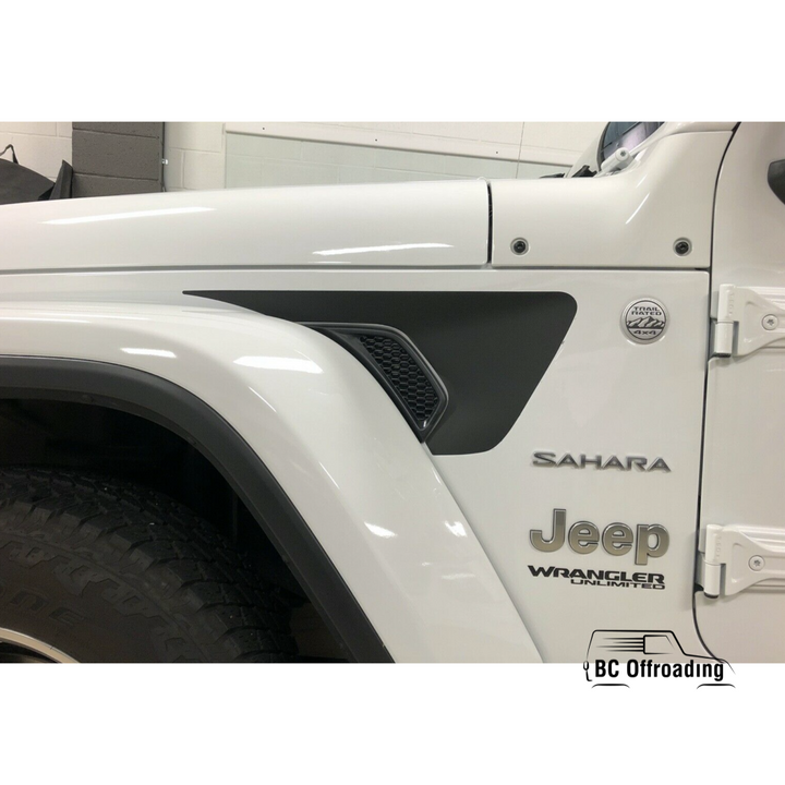 Jeep Wrangler Jl/jt Precut Fender Vent Decals 2018 + Matte Black