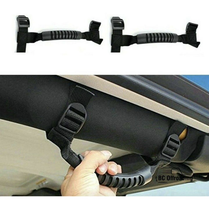 Jeep Wrangler Roll Bar Grab Handles 1987+ Black / Pair