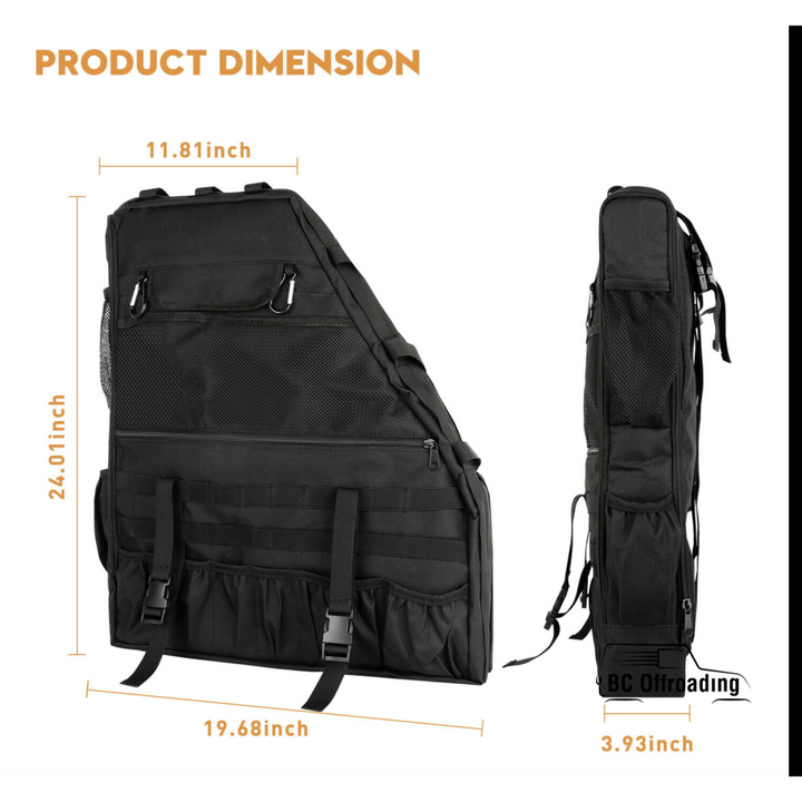 Roll Bar Storage Bags With Multi-Pockets And Extra For Jeep Wrangler Jku Jlu 2007+