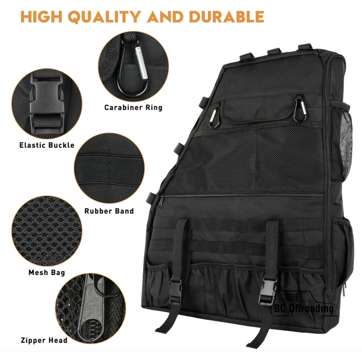Roll Bar Storage Bags With Multi-Pockets And Extra For Jeep Wrangler Jku Jlu 2007+