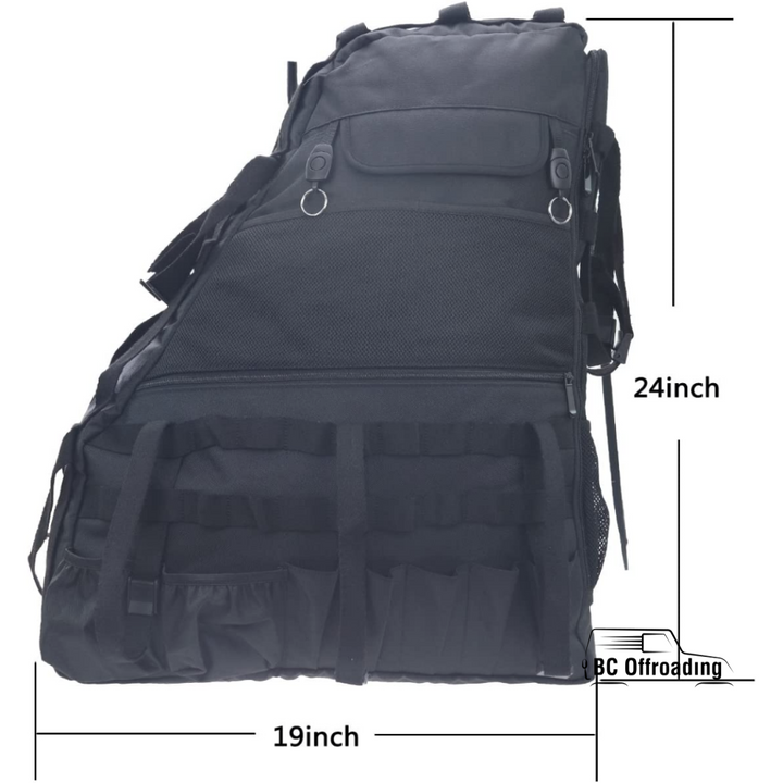 Roll Bar Storage Bags With Multi-Pockets And Extra For Jeep Wrangler Jku Jlu 2007+