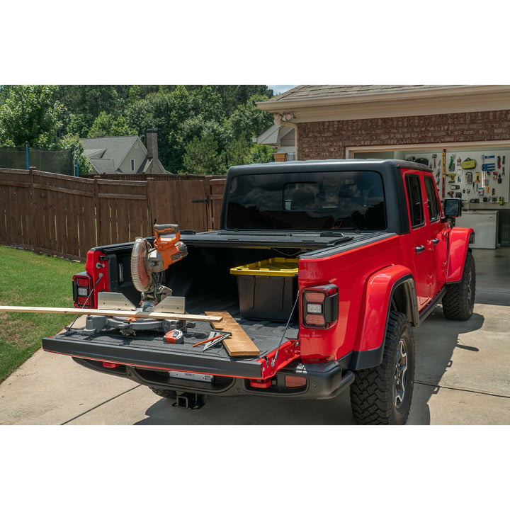 Rugged Ridge Armis Hard Folding Bed Cover with LINE-X for 20-25 Jeep Gladiator JT
