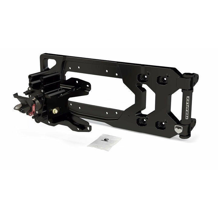 Teraflex Alpha HD Hinged Spare Tire Carrier & Adjustable Spare Tire Mount Kit For 18-25 Jeep Wrangler JL