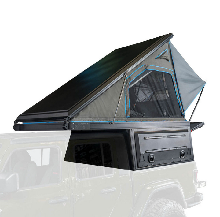 Overland Vehicle Systems MagPak Camper Shell/Roof Top Tent Combo for 20-24 Jeep Gladiator JT