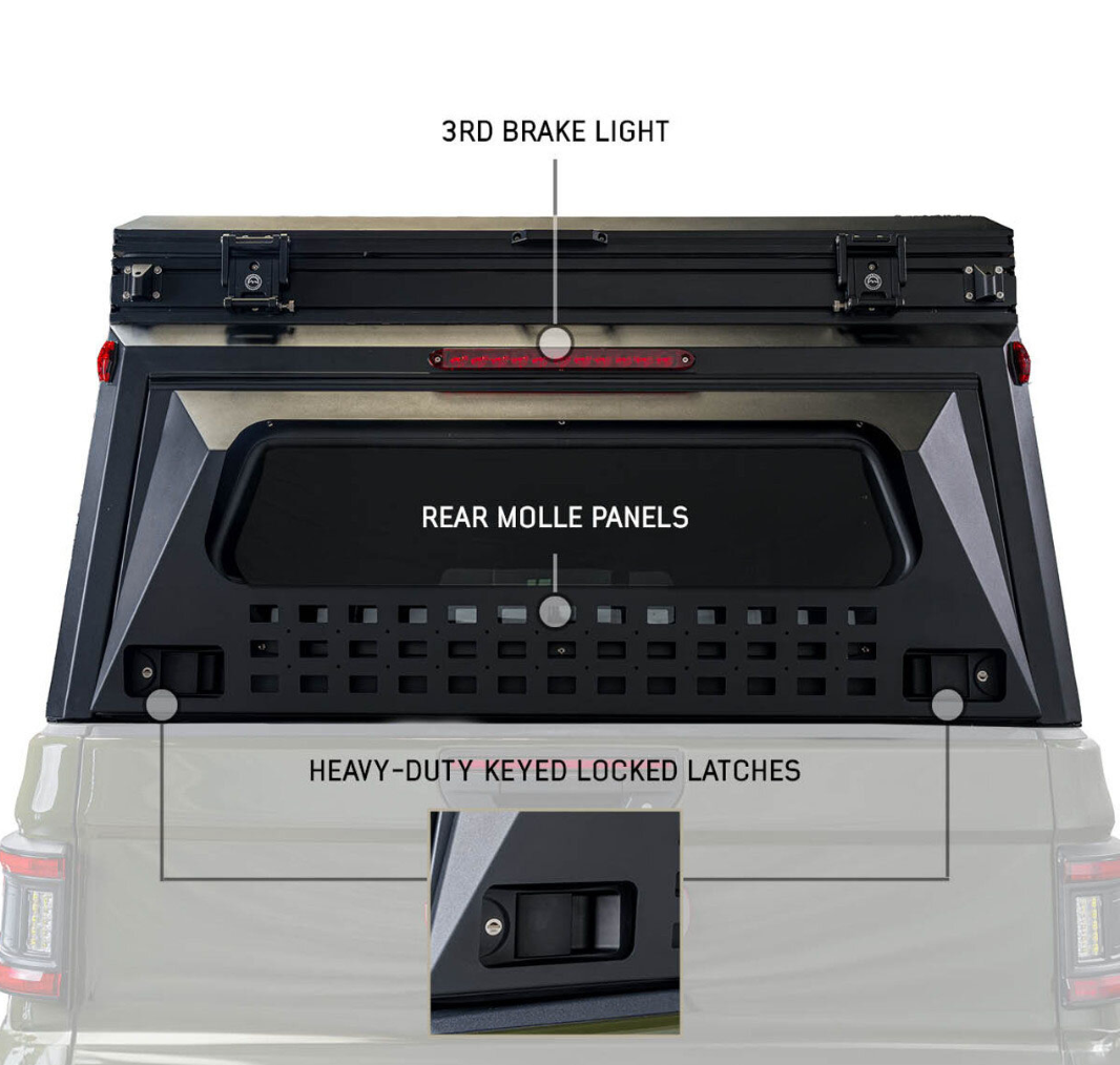 Overland Vehicle Systems MagPak Camper Shell/Roof Top Tent Combo for 20-24 Jeep Gladiator JT