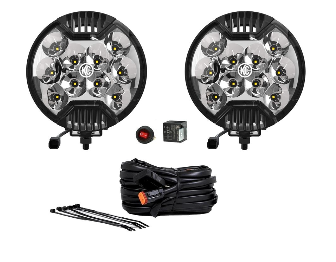 KC HiLiTES 100 SlimLite LED 6" Pair Pack System