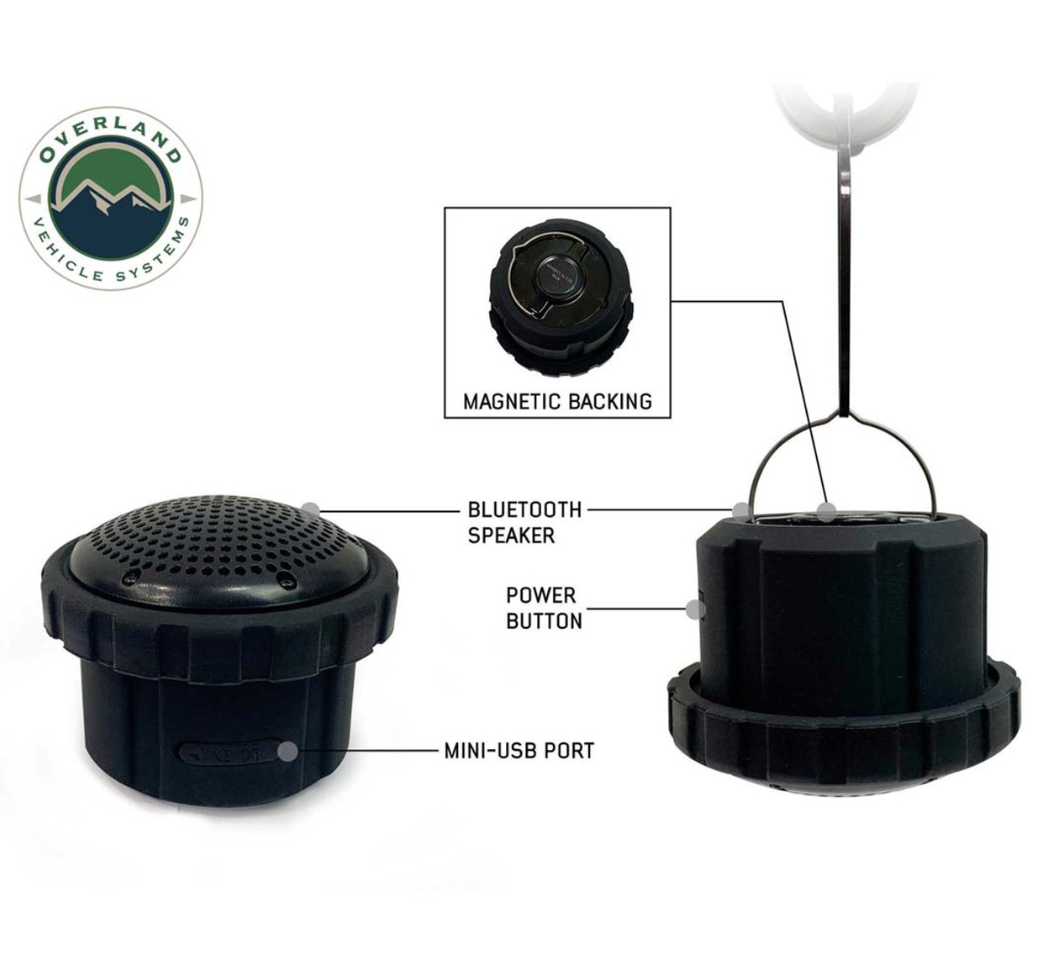 OVERLAND VEHICLE SYSTEMS Wild Land Camping Gear - UFO Solar Light Light Pods & Speaker Universal