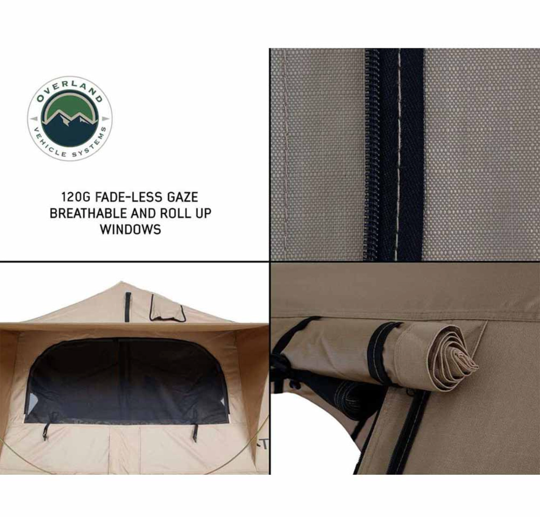 OVERLAND VEHICLE SYSTEMS OVS TMBK 3 Person Roof Top Tent With Green Rain Fly