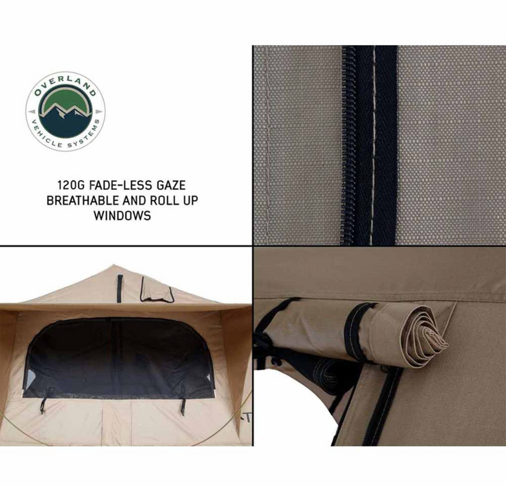 OVERLAND VEHICLE SYSTEMS OVS TMBK 3 Person Roof Top Tent With Green Rain Fly