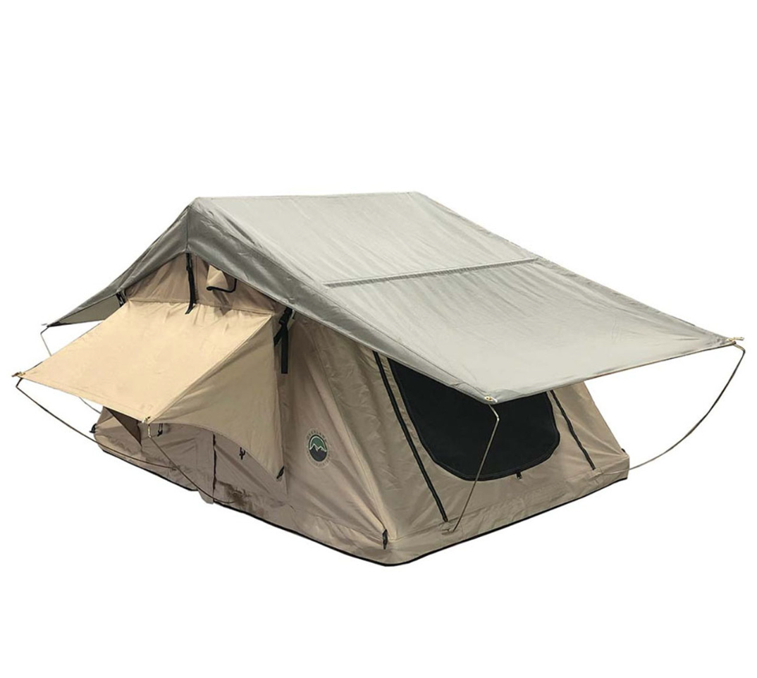 OVERLAND VEHICLE SYSTEMS OVS TMBK 3 Person Roof Top Tent With Green Rain Fly