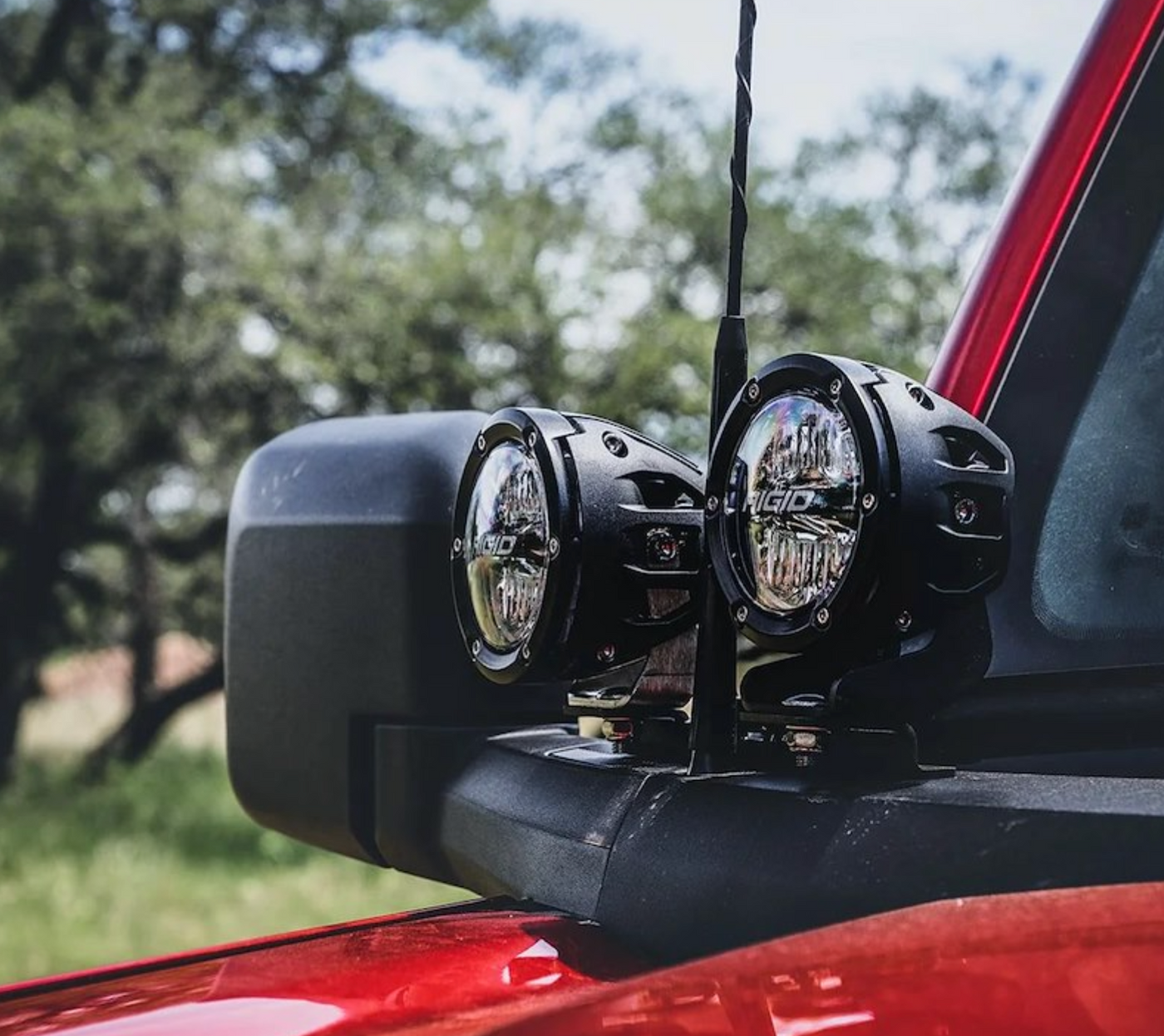 Rigid Industries A-Pillar Kit  with 360 spot and drive lights for 2021+ Ford bronco