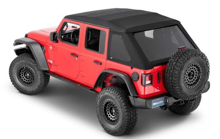 MasterTop Fastback Soft Top In MasterTwill Fabric for 18-25 Jeep Wrangler JL Unlimited
