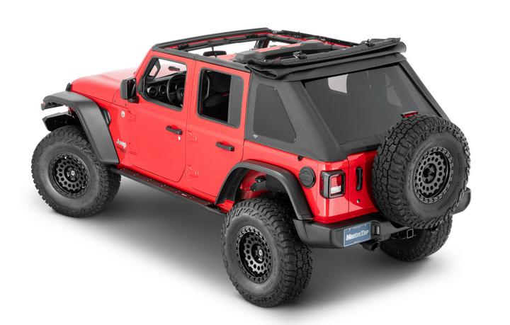 MasterTop Fastback Soft Top In MasterTwill Fabric for 18-25 Jeep Wrangler JL Unlimited