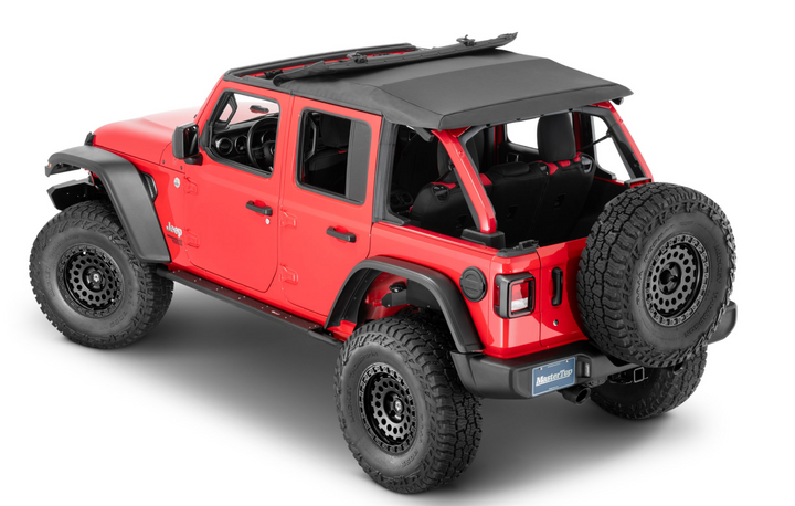 MasterTop Fastback Soft Top In MasterTwill Fabric for 18-25 Jeep Wrangler JL Unlimited