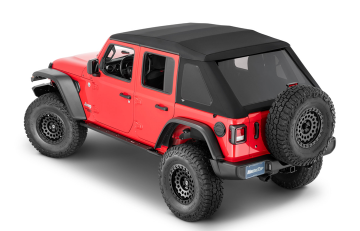 MasterTop Fastback Soft Top In MasterTwill Fabric for 18-25 Jeep Wrangler JL Unlimited