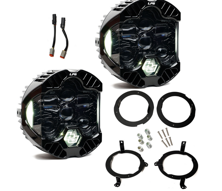 Baja Designs DOT LP6 LED Headlight Kit - Jeep 2018-2025 Wrangler JL; 2020-2025 Gladiator JT