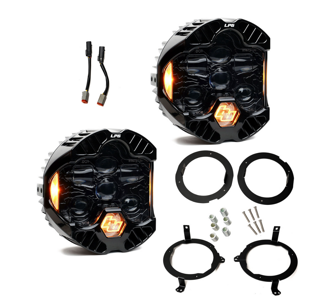 Baja Designs DOT LP6 LED Headlight Kit - Jeep 2018-2025 Wrangler JL; 2020-2025 Gladiator JT