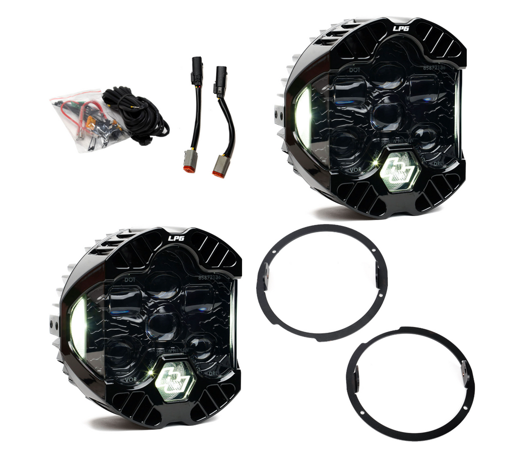 Baja Designs DOT LP6 LED Headlight Kit - Jeep 2007-2018 Wrangler JK