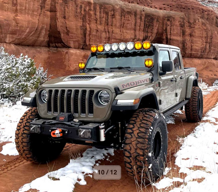 KC HiLiTES Gravity Pro6 LED Light Bar Kit for 2018-2025 Jeep Wrangler JL and Gladiator JT (Mojave,392)