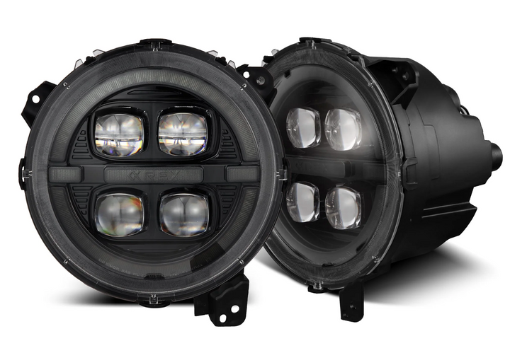 AlphaRex NOVA-Series LED Projector Headlights Alpha-black 18-25 Jeep Wrangler JL/Gladiator