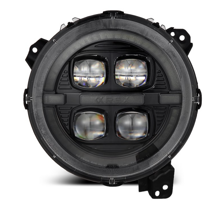 AlphaRex NOVA-Series LED Projector Headlights Alpha-black 18-25 Jeep Wrangler JL/Gladiator