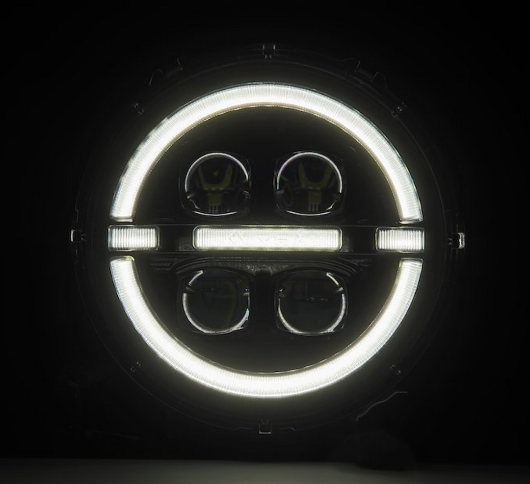 AlphaRex NOVA-Series LED Projector Headlights Alpha-black 18-25 Jeep Wrangler JL/Gladiator