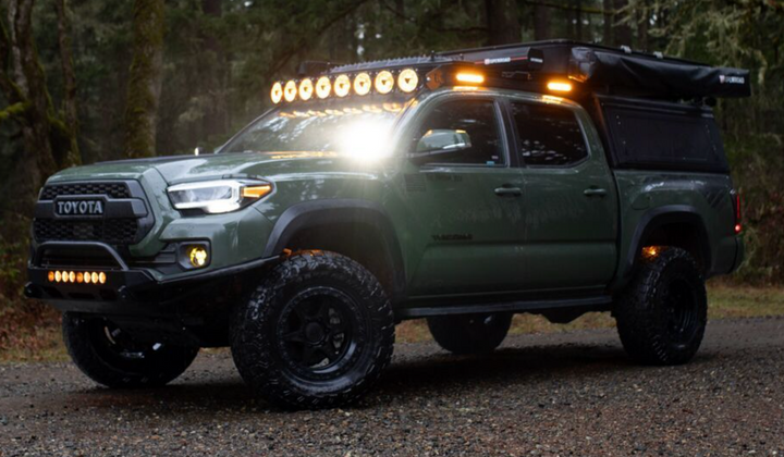 KC Hilites Platform One Roof Rack with 360° Lighting 2005-2023 Toyota Tacoma