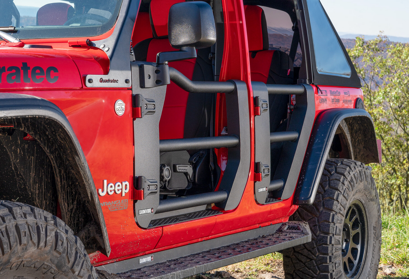 Carnivore Tube Doors Front and Rear for 18-25 Jeep Wrangler JL & Gladiator JT