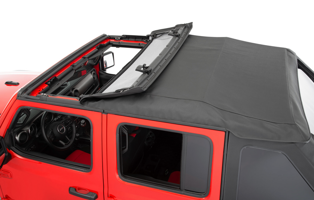 MasterTop Fastback Soft Top In MasterTwill Fabric for 18-25 Jeep Wrangler JL Unlimited