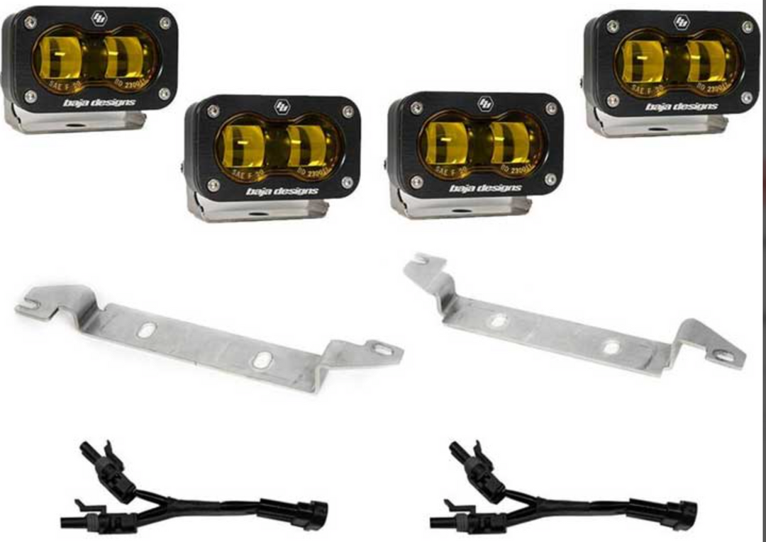 Baja Design S2 SAE OEM Fog Light Replacement Kit - Amber 2024+ Toyota Tacoma