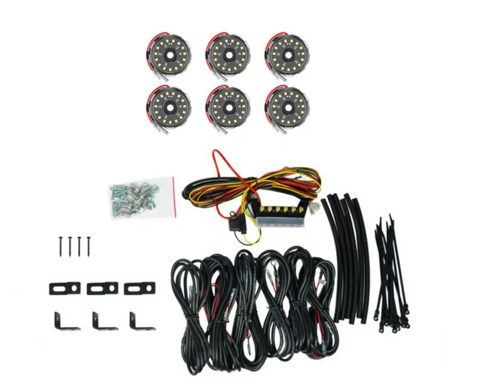 KC Hilites Cyclone V2 LED 6-Light - Rock Light Kit