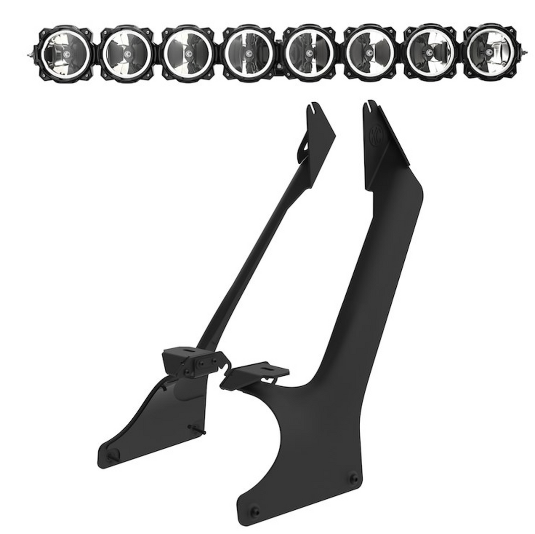 KC HiLiTES Gravity Pro6 LED Light Bar Kit for 2018-2025 Jeep Wrangler JL and Gladiator JT (Mojave,392)