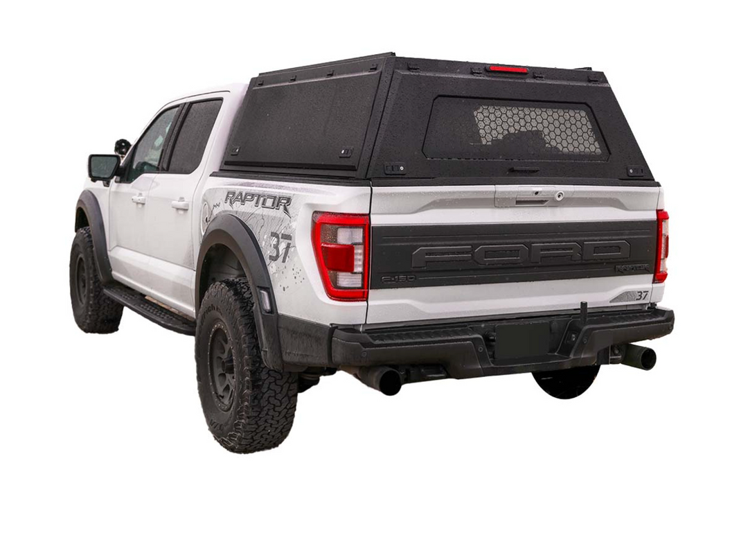 Overland Vehicle Systems Expedition - Truck Cap W/Full Wing Doors, Front and Rear Windows & 3rd Brake Light