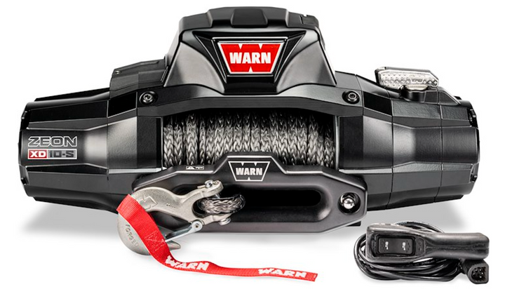 Warn ZEON XD 10-S Winch with 100' Spydura Synthetic Rope and Hawse Fairlead