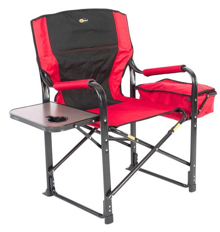 Faulkner Aluminum Director Chair with Folding Tray and Cup Holder