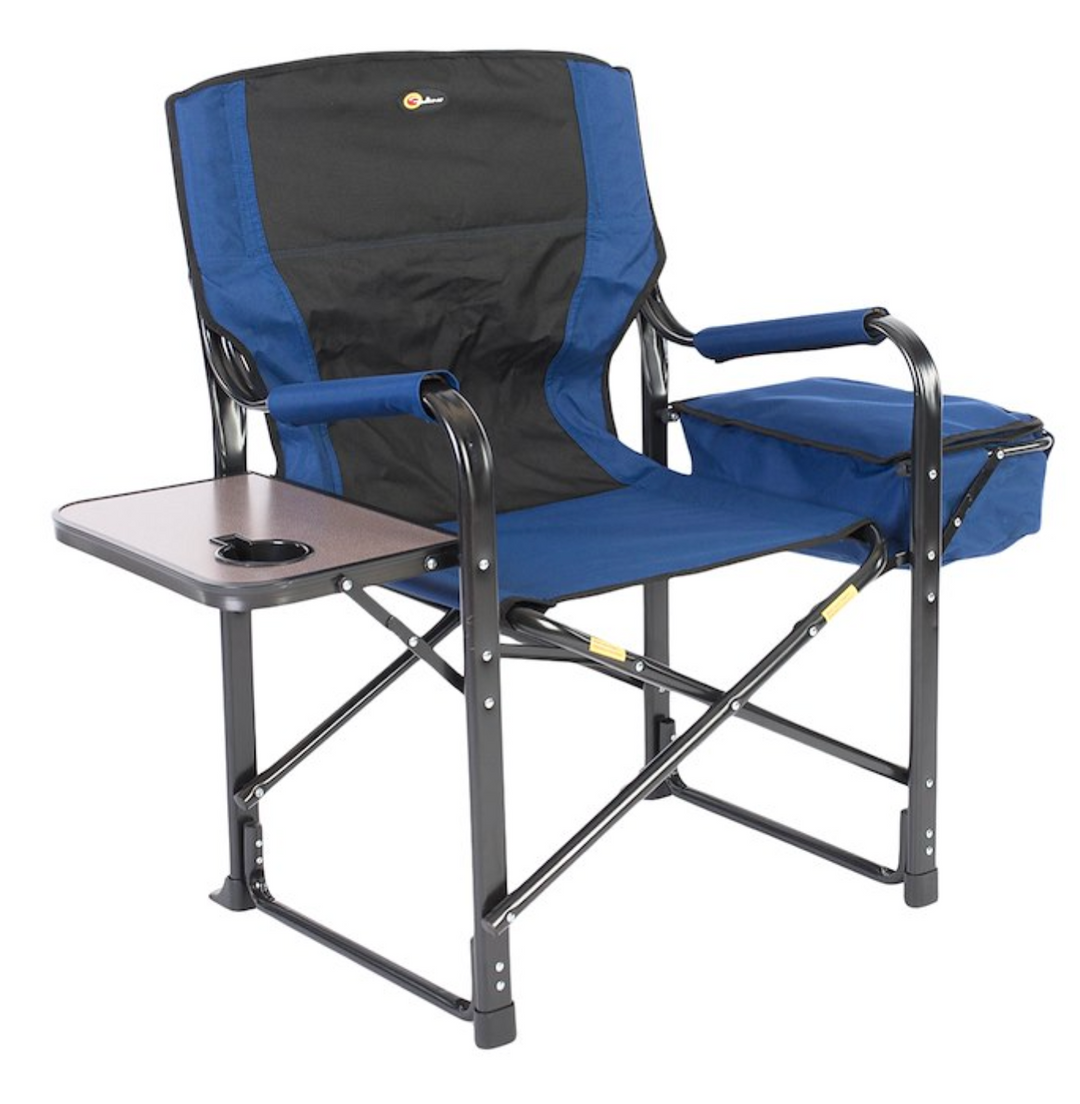 Faulkner Aluminum Director Chair with Folding Tray and Cup Holder