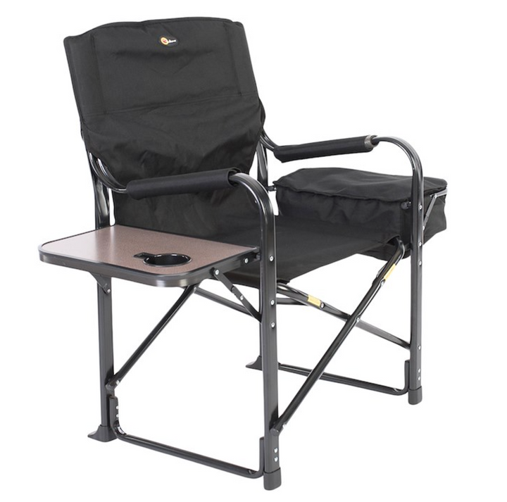 Faulkner Aluminum Director Chair with Folding Tray and Cup Holder