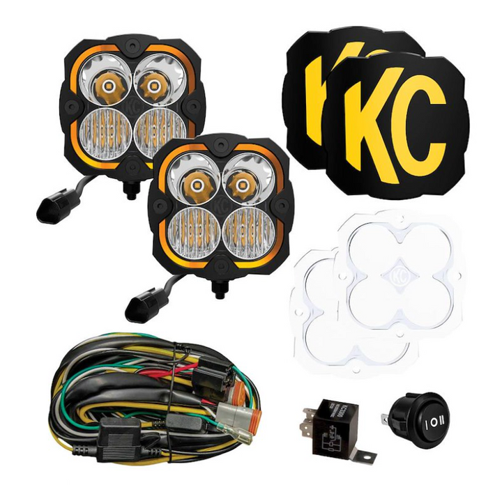 KC HiLiTES Flex Era 4 LED Lights with Spot Beam
